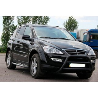 Кенгурятник WT022 Black (нерж) SsangYong Kyron 2005-2014 гг. фото 3