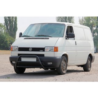 Кенгурятник WT022 Black (нерж) Volkswagen T4 Transporter 1990-2003 гг. фото 3