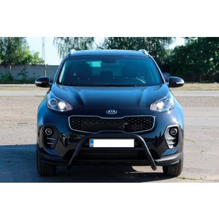 Кенгурятник WT023 Black (нерж) Kia Sportage 2015-2021 гг. фото 4