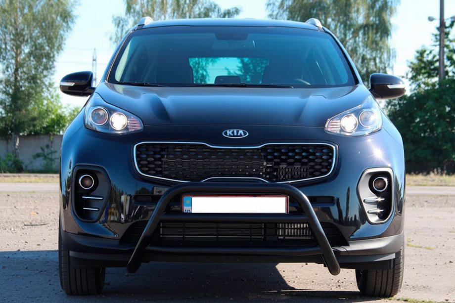 Kia Sportage 2015-2021 гг. Кенгурятник WT023 Black (нерж) Image