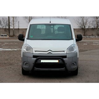 Кенгурятник WT007 Black (нерж.) Peugeot Partner Tepee 2008-2018 гг. фото 3