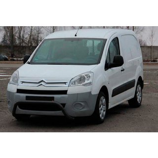Кенгурятник WT007 Black (нерж.) Peugeot Partner Tepee 2008-2018 гг. фото 2