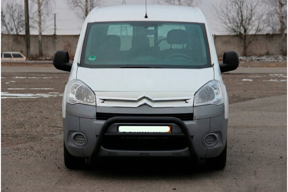 Peugeot Partner Tepee 2008-2018 гг. Кенгурятник WT007 Black (нерж.) Фото 3