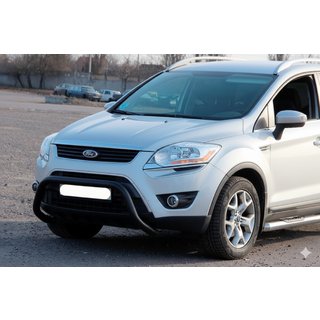 Кенгурятник WT007 Black (нерж.) Ford Kuga 2008-2013 гг. фото 2