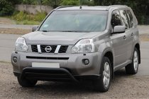 Nissan X-trail T31 2007-2014 гг. Передняя защита WT007 Black (нерж) фото 3
