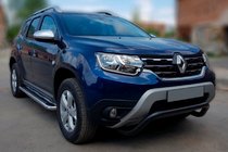 Renault Duster 2018-2024 гг. Кенгурятник WT007 Black (нерж.) фото 1