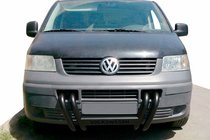Volkswagen T5 Transporter 2003-2010 гг. Кенгурятник ST006-04 ноздри Black (нерж) фото 1