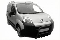 Citroen Nemo 2007-2017 гг. Передняя дуга QT006 Black (нерж.) фото 1
