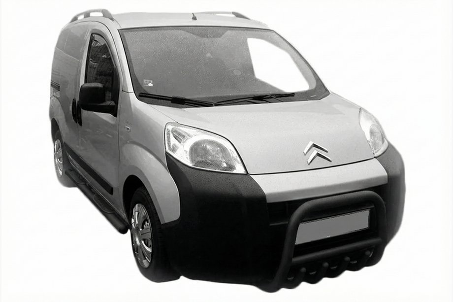 Citroen Nemo 2007-2017 гг. Передняя дуга QT006 Black (нерж.) Image