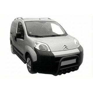 Кенгурятник QT006 Black (нерж.) Fiat Fiorino/Qubo 2008-2024 гг. фото 2