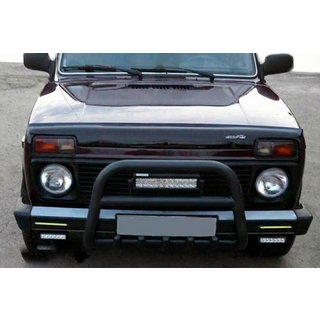 Кенгурятник QT006 Black (нерж.) Lada Niva та Urban 1977- гг. фото 3