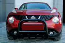 Nissan Juke 2010-2019 гг. Кенгурятник QT006 Black (нерж) фото 1