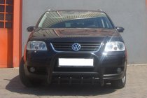 Volkswagen Touran 2003-2010 гг. Кенгурятник QT006 Black (нерж) фото 4
