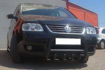 Volkswagen Touran 2003-2010 гг. Кенгурятник QT006 Black (нерж) фото 3