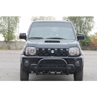 Кенгурятник QT006 Black (нерж) Suzuki Jimny 1998-2018 гг. фото 1