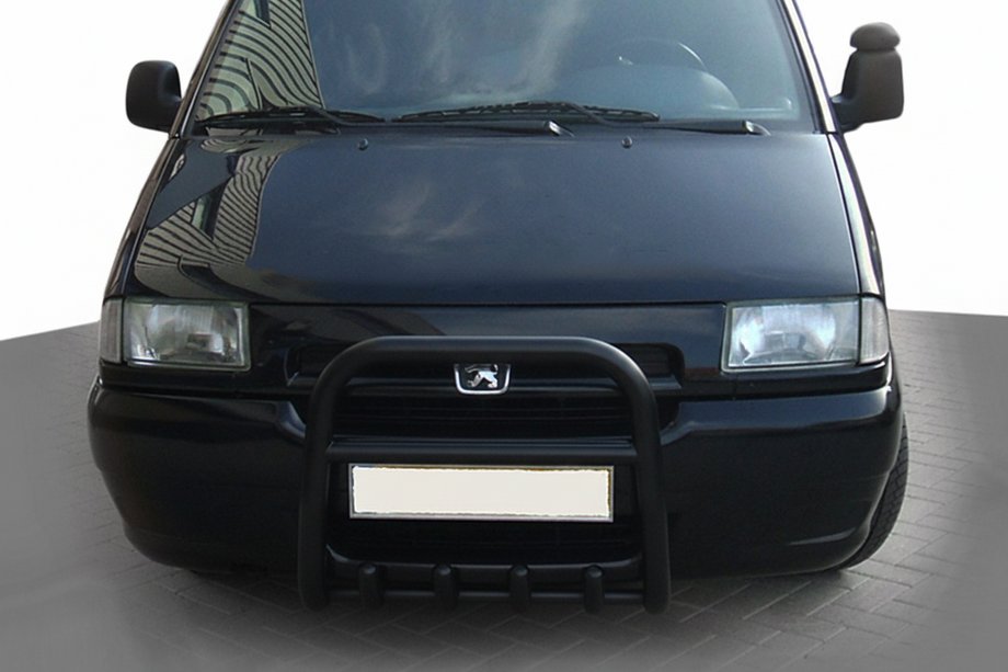 Citroen Jumpy 1996-2007 гг. Кенгурятник QT006 Black (нерж) Image