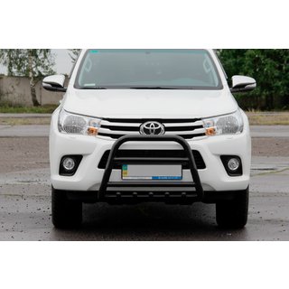 Кенгурятник QT006 Black (нерж.)
