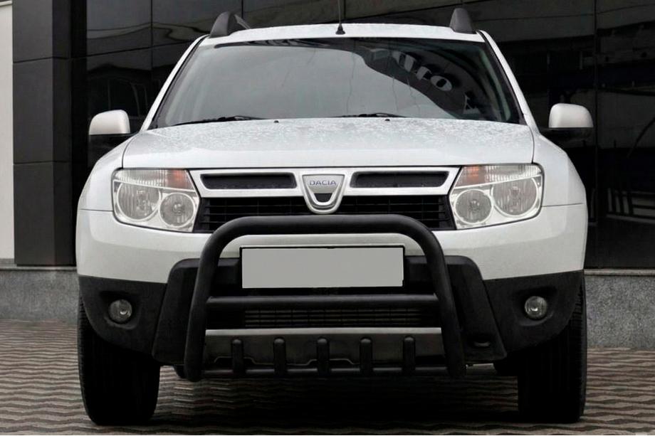 Renault Duster 2008–2017 гг. Кенгурятник без надписи QT006 Black (нерж.) Image
