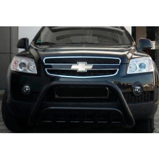 Передняя дуга WT002 Black (нерж.) Chevrolet Captiva 2006-2019 гг. фото 3