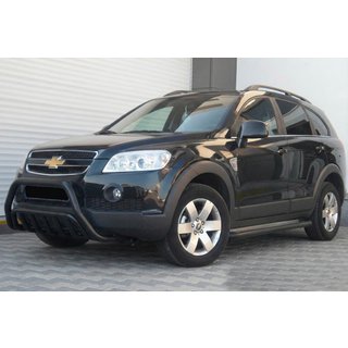 Передняя дуга WT002 Black (нерж.) Chevrolet Captiva 2006-2019 гг. фото 1