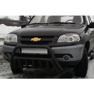 Кенгурятник WT002 Black (нерж)