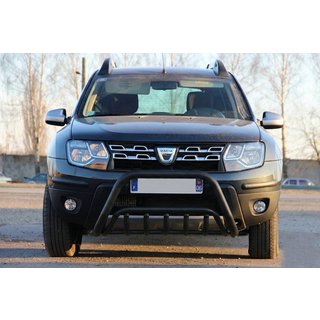 Кенгурятник WT002 Black (нерж) Dacia Duster 2008-2018 гг. фото 2