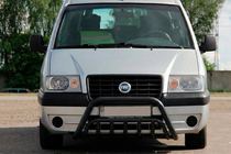 Citroen Jumpy 1996-2007 гг. Кенгурятник WT002 Black (нерж) фото 1