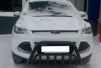 Ford Kuga/Escape 2013-2019 гг. Кенгурятник WT002 Black (нерж.) фото 3