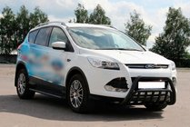 Ford Kuga/Escape 2013-2019 гг. Кенгурятник WT002 Black (нерж.) фото 2