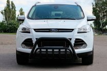 Ford Kuga/Escape 2013-2019 гг. Кенгурятник WT002 Black (нерж.) фото 1