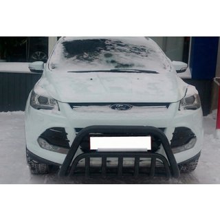 Кенгурятник WT002 Black (нерж.) Ford Kuga/Escape 2013-2019 гг. фото 3