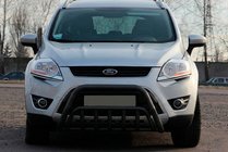 Ford Kuga 2008-2013 гг. Кенгурятник WT002 Black (нерж.) фото 2