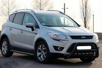 Ford Kuga 2008-2013 гг. Кенгурятник WT002 Black (нерж.) фото 3