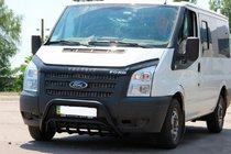 Ford Transit 2000–2014 гг. Кенгурятник WT002 Black (2006-2014, нерж.) фото 1