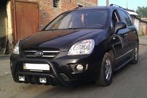 Kia Carens 1999-2012 гг. Кенгурятник WT002 Black (нерж) фото 2