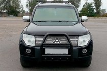 Mitsubishi Pajero Wagon IV 2006-2021 гг. Кенгурятник QT007 Black (нерж.) фото 3