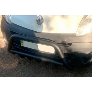 Кенгурятник WT002 Black (нерж.) Renault Kangoo 2008–2020 гг. фото 3