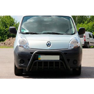 Кенгурятник WT002 Black (нерж.) Renault Kangoo 2008–2020 гг. фото 2