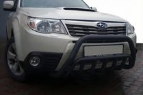 Subaru Forester 2008-2013 гг. Кенгурятник WT002 Black (нерж.) фото 1