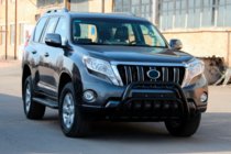 Toyota Land Cruiser Prado 150 2009-2023 гг. Кенгурятник WT002 Black (нерж) фото 6