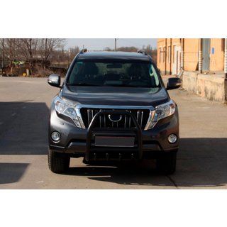 Кенгурятник QT007 Black (нерж) Toyota Land Cruiser Prado 150 2009-2023 гг. фото 3