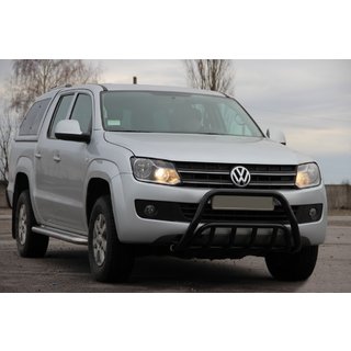 Кенгурятник WT002 Black (нерж) Volkswagen Amarok 2010-2022 гг. фото 3