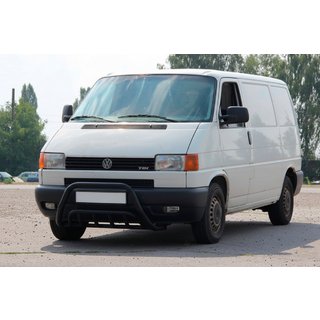 Кенгурятник WT002 60мм Black (нерж) Volkswagen T4 Transporter 1990-2003 гг. фото 1