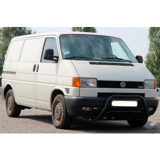 Кенгурятник WT002 Black (нерж) Volkswagen T4 Caravelle/Multivan 1990–2003 гг. фото 1
