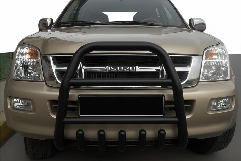 Isuzu D-Max 2011-2019 гг. Передняя защита QT007 Black (нерж.) Image