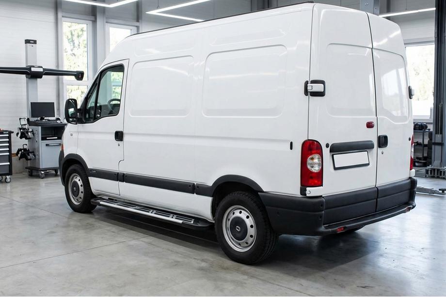 Opel Movano 2004-2010 гг. Боковые Подножки Sunrise (2 шт., Алюминий) Короткая База Фото 1