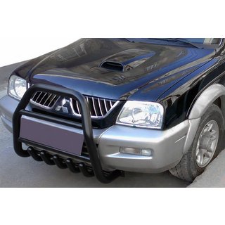 Кенгурятник QT007 Black (нерж.)
