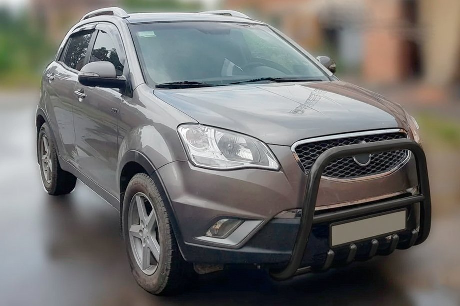 SsangYong Korando 2010-2019 гг. Кенгурятник F1-40 Black (нерж.) Image