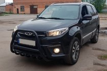 Chery Tiggo 3 2005- гг. Кенгурятник WT009 Black (нерж) фото 3