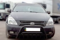 Kia Carnival 2002-2013 гг. Передняя дуга WT002 Black (2006-2013, нерж.) фото 1